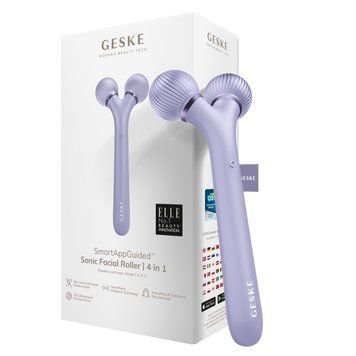 Електронний ультразвуковий ролик для обличчя GESKE Sonic Facial Roller 4в1 purple HB0178 фото
