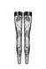 Панчохи без миска Noir Handmade F243 Tulle stockings with patterned flock embroidery, L SX0157 фото 4