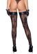 Панчохи без миска Noir Handmade F243 Tulle stockings with patterned flock embroidery, L SX0157 фото 2