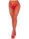 Стрип-колготки Leg Avenue Crotchless Net Tights with Heart Backseam, One Size, червоні, з доступом SX1052 фото 3