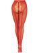 Стрип-колготки Leg Avenue Crotchless Net Tights with Heart Backseam, One Size, червоні, з доступом SX1052 фото 2