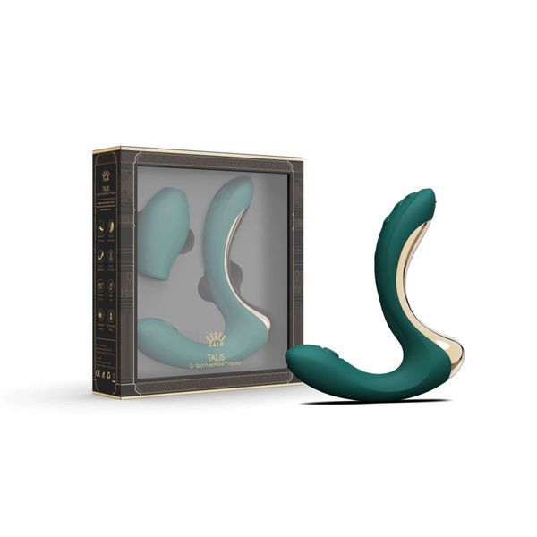 Вібратор-пульсатор з вакуумною насадкою Zalo &ndash; Talis G-Spot PulseWave Vibrator Turquoise Green SX0711 фото