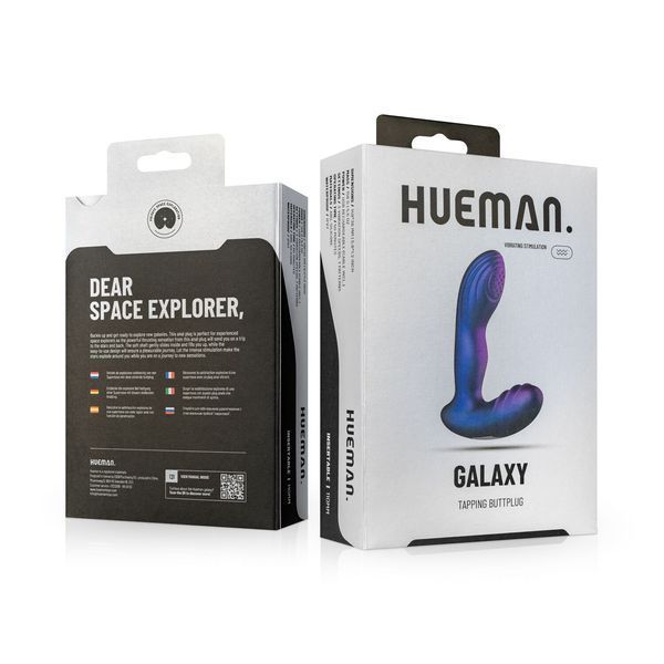 Анальна вібропробка з пульсацією Hueman - Galaxy Tapping Buttplug SX3892 фото