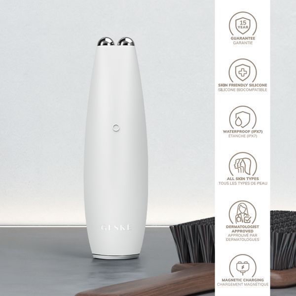 Мікрострумова ручка для підтяжки шкіри обличчя GESKE MicroCurrent Face-Lift Pen 6в1 white HB0128 фото