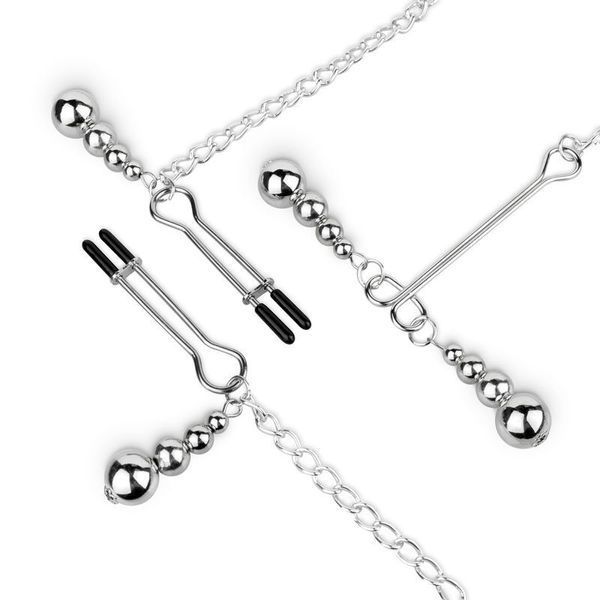 Затискачі для сосків та клітора Bedroom Fantasies: Nipple and Clitoris Clamps - Silver SX2208 фото