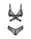 Комплект Obsessive Blomentis 2-pcs set, XL/2XL, мереживний, ліф із зав&rsquo;язками на спині, трусики-сліпи SX1032 фото 3