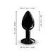 Металева анальна пробка з кристалом Dorcel Diamond Plug Black S SO7808 фото 5