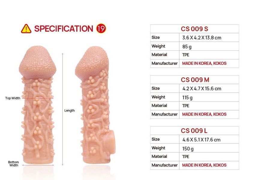 Насадка на член Kokos Cock Sleeve CS 009 S SX4620 фото