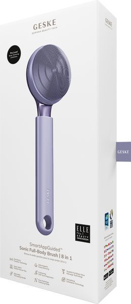 Ультразвукова щітка для всього тіла GESKE Sonic Full-Body Brush&Intensive Exfoliator 8в1 purple HB0380 фото