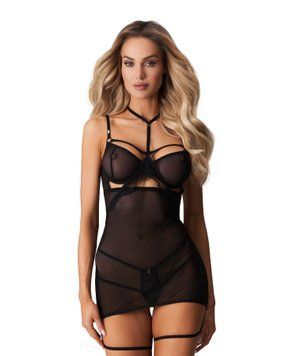 Бебі-долл Obsessive Arrowel Black chemise S/M SX2581 фото