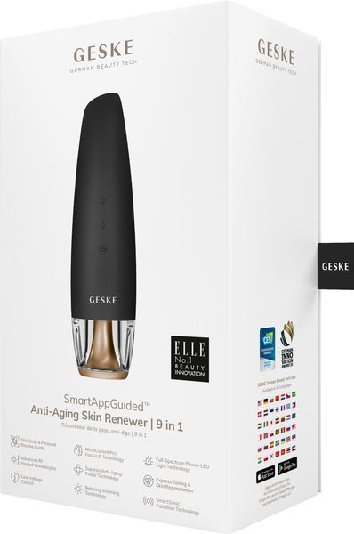 Антивіковий LED-випромінювач для відновлення шкіри обличчя GESKE Anti-Aging Skin Renewer 9в1 gray HB0578 фото