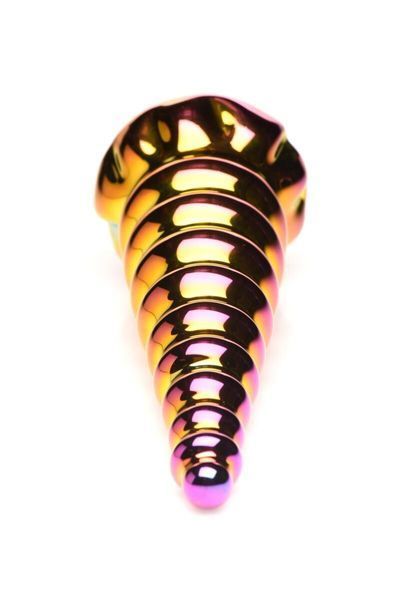 Фентезійний скляний фалоімітатор Creature Cocks Twilight Rainbow Glass Dildo, 16 см SX2224 фото