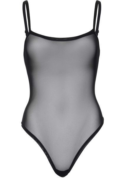 Еротичне боді Leg Avenue Cami bodysuit with thong Black XL, на бретелях SO9168 фото