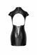 Сукня Noir Handmade F309 Fantasy, XL, black, міні, під латекс, короткий рукав, шнурівка ззаду SX0294 фото 5