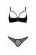 Еротичний комплект Passion MARINA SET WITH OPEN BRA, L/XL, black, відкриті чашки SO9735 фото 3