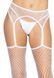Панчохи-сітка Leg Avenue Net stockings with garter belt One size White, пояс, підв&rsquo;язки SO8578 фото 5