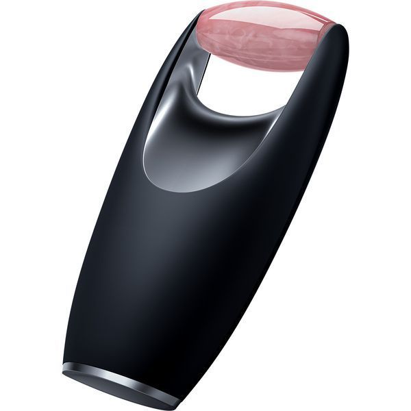 Ролер-масажер для обличчя з рожевим кварцом GESKE SmartAppGuided Rose Quartz Roller 5in1 black HB0645 фото