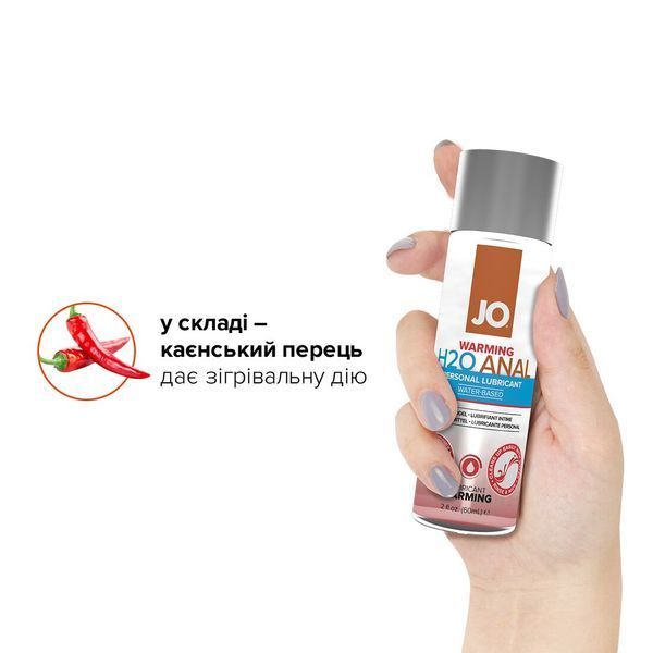 Анальна змазка JO ANAL H2O &mdash; WARMING (60 мл) розігрівальна, на водній основі SO1457 фото