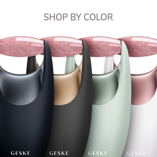 Ролер-масажер для обличчя з рожевим кварцом GESKE SmartAppGuided Rose Quartz Roller 5in1 black HB0645 фото
