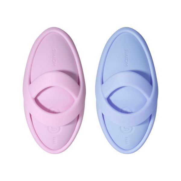 Смарт-вібратор для клітора Svakom Echo 2 Sky Blue, підігрів до 38 &deg;C, знімна насадка на палець SX2448 фото