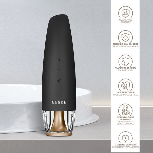 Антивіковий LED-випромінювач для відновлення шкіри обличчя GESKE Anti-Aging Skin Renewer 9в1 gray HB0578 фото