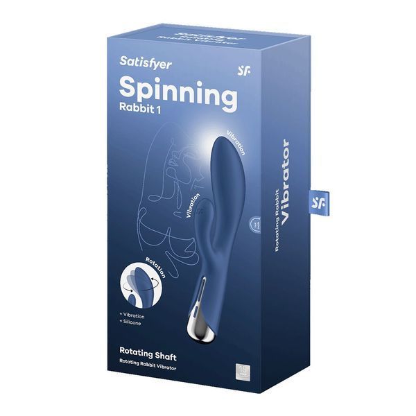 Вібратор-кролик з ротацією Satisfyer Spinning Rabbit 1 Blue, 3 мотори SX0562 фото