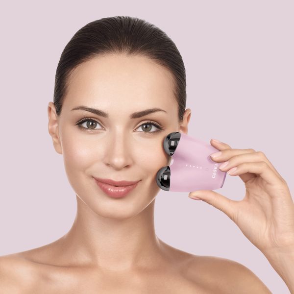 Мікрострумовий підтягувач шкіри обличчя GESKE MicroCurrent Face-Lifter 6в1 pink HB0137 фото