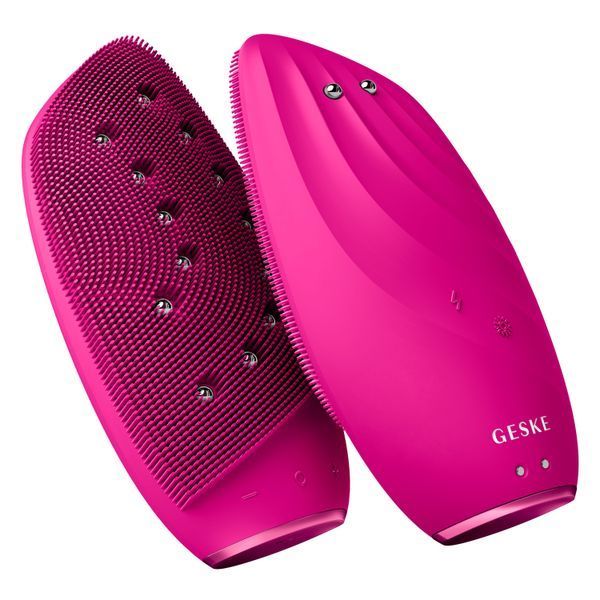 Очищувальна щітка для обличчя GESKE Sonic Thermo Facial Brush&Face-Lifter 8в1 magenta HB0087 фото