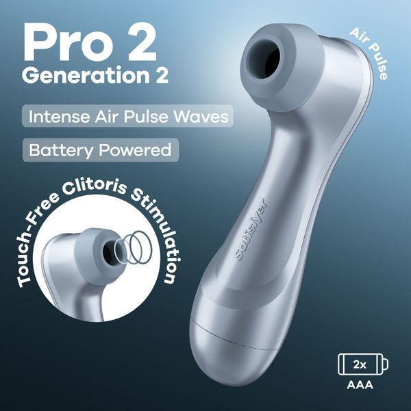 Вакуумний кліторальний стимулятор Satisfyer Pro 2 Generation 2 Battery Series Light Blue SX3837 фото