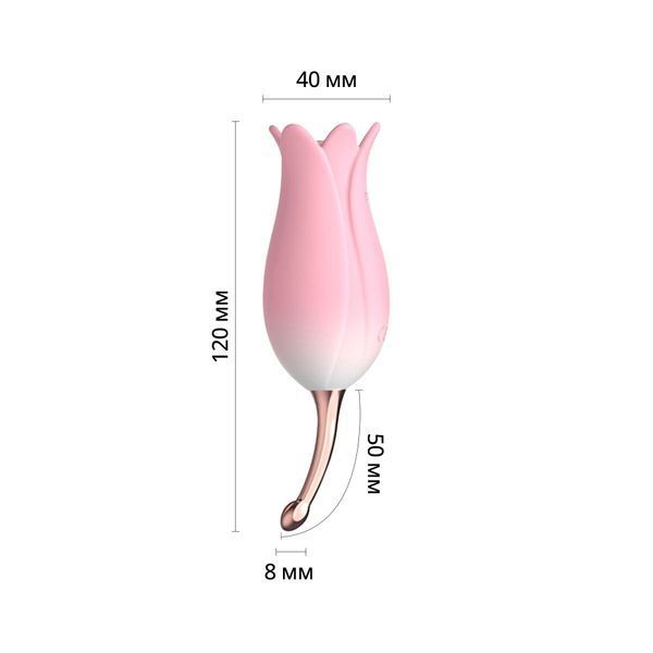 Ультразвуковий вібратор для клітора Otouch Bloom Ultrasonic Clitoris, 2 дод. насадки SO9398 фото
