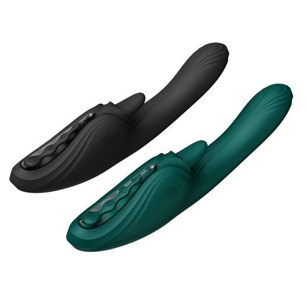Смарт-вібратор Zalo Ares Turquoise Green, підігрів, 3 мотори, язичок для клітора, стимуляція точки G SX2693 фото