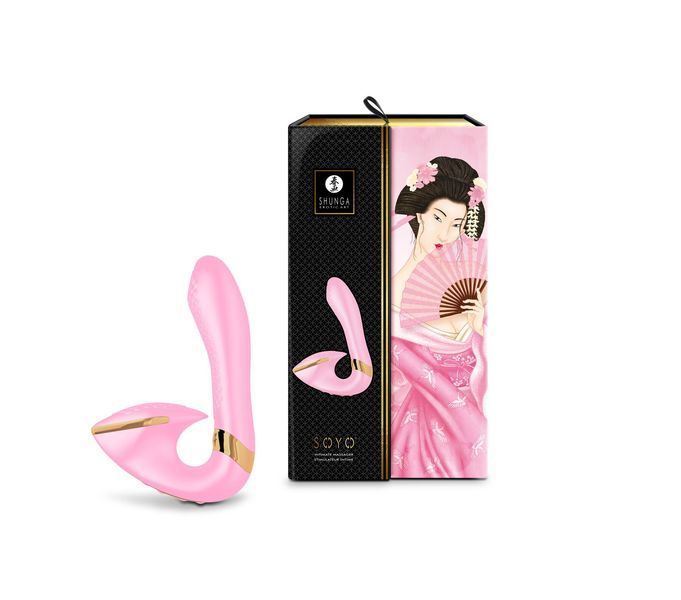 Вагінально-кліторальний вібратор Shunga Soyo Light Pink SO6907 фото