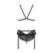 Комплект з відкритим доступом Passion DELIENA SET XXL/XXXL black, ліф, стрінги, пояс для панчіх SO8423 фото 5