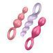 Набір анальних іграшок Satisfyer Plugs colored (set of 3) - Booty Call (м'яте паковання!!!) SO2324-R фото 1