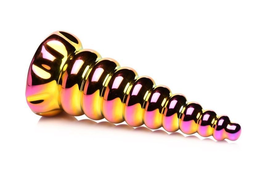 Фентезійний скляний фалоімітатор Creature Cocks Twilight Rainbow Glass Dildo, 16 см SX2224 фото