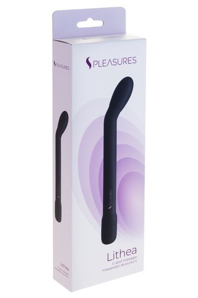 Тонкий вібратор для точки G S Pleasures Lithea Black (м'ята упаковка!!!) SX1601-R фото
