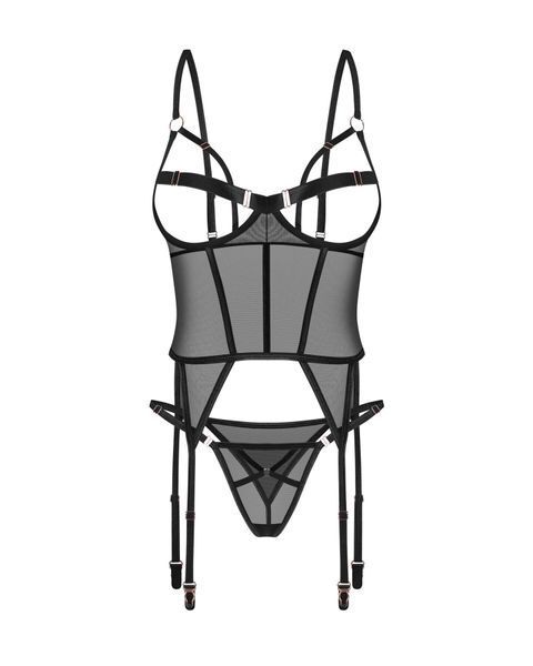 Корсет Obsessive Euridia corset & tanga M/L SX3578 фото