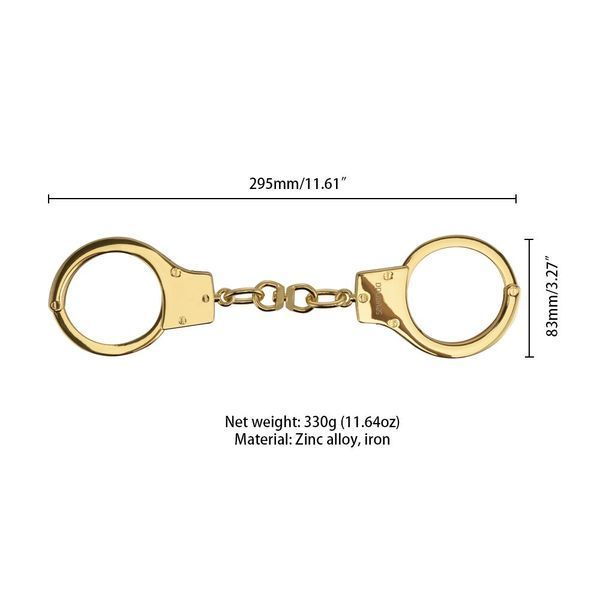 Наручники LOCKINK Pretty-sub Handcuffs, золотисті, металеві, можна відкрити без ключа SX0896 фото