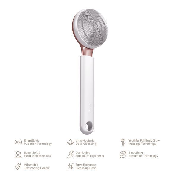Ультразвукова щітка для всього тіла GESKE Sonic Full-Body Brush&Intensive Exfoliator 8в1 starlight HB0381 фото