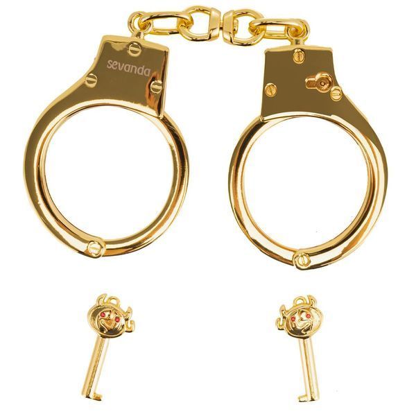 Наручники LOCKINK Pretty-sub Handcuffs, золотисті, металеві, можна відкрити без ключа SX0896 фото