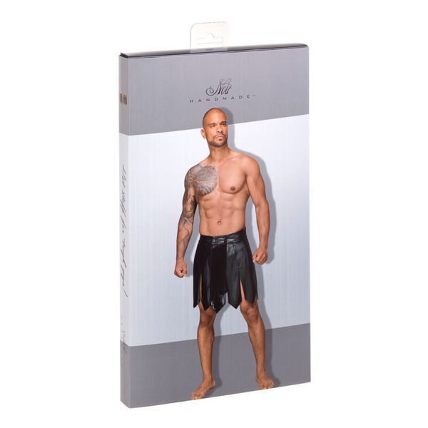 Чоловіча спідниця гладіатора Noir Handmade H053 Eco leather men's gladiator skirt, S, екошкіра SX0071 фото