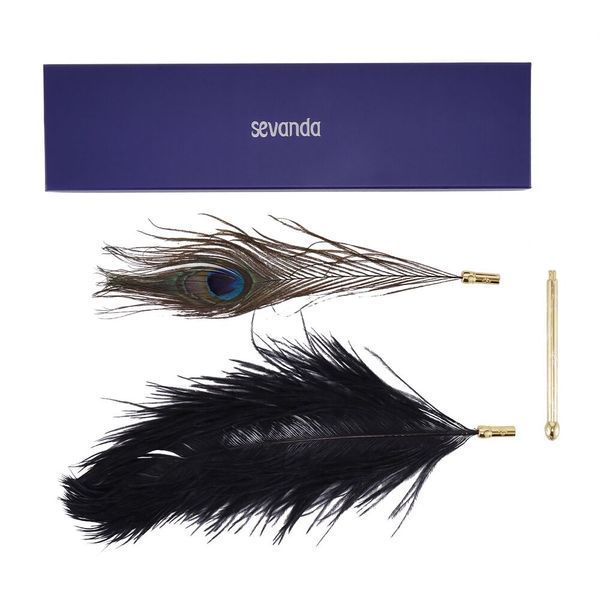 Лоскітка LOCKINK SEVANDA Natural Peacock Flirting Feather Tickler, пір&rsquo;я павича та страуса SX0895 фото