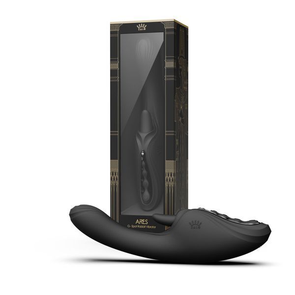 Смарт-вібратор Zalo Ares Obsidian Black, підігрів, 3 мотори, язичок для клітора, стимуляція точки G SX2694 фото