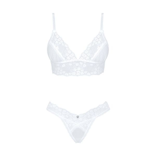 Еротичний комплект Obsessive Heavenlly 2-pcs set XL/2XL, бюстгальтер і танга SO8174 фото