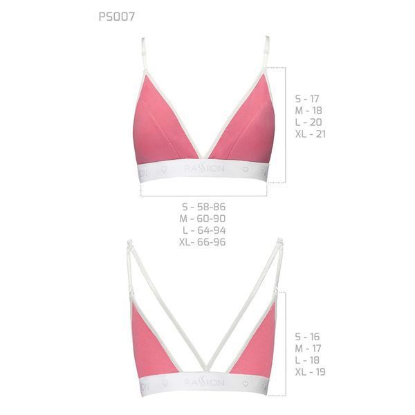 Спортивний топ з подвійними бретелями Passion PS007 TOP XL, pink SO4274 фото