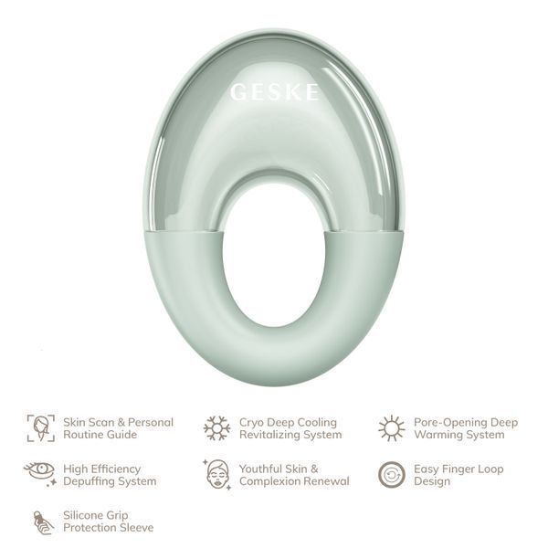 Масажер для очей GESKE Cool&Warm Eye Massager 7в1 green HB0310 фото