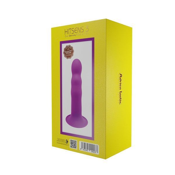 Дилдо з присоскою Adrien Lastic Hitsens 3 Purple, відмінно для страпона, діам. 4,1см, довжина 18,2см AD24023 фото
