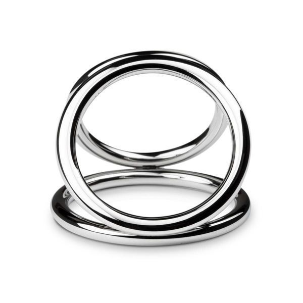 Потрійне ерекційне кільце Sinner Gear Unbendable &ndash; Triad Chamber Metal Cock and Ball Ring &ndash; Large SO4617 фото