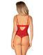 Боді з доступом Obsessive Ingridia crotchless teddy XS/S, червоне, відкриті груди SO9025 фото 2