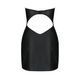Мінісукня з екошкіри Passion CELINE CHEMISE 4XL/5XL, black, шнурівка, трусики в комплекті SO7061 фото 4